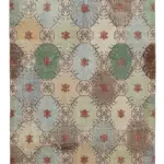 Damalı Modern Dizayn Geometrik Multi Renk Pamuk Üstü Yün El Dokuma Halı-130x240