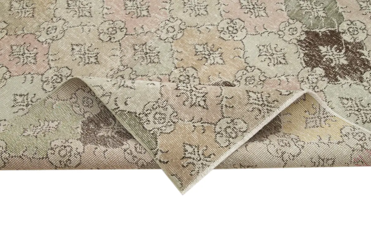 Damalı Modern Dizayn Geometrik Multi Renk Pamuk Üstü Yün El Dokuma Halı-166x278 - Görsel 6