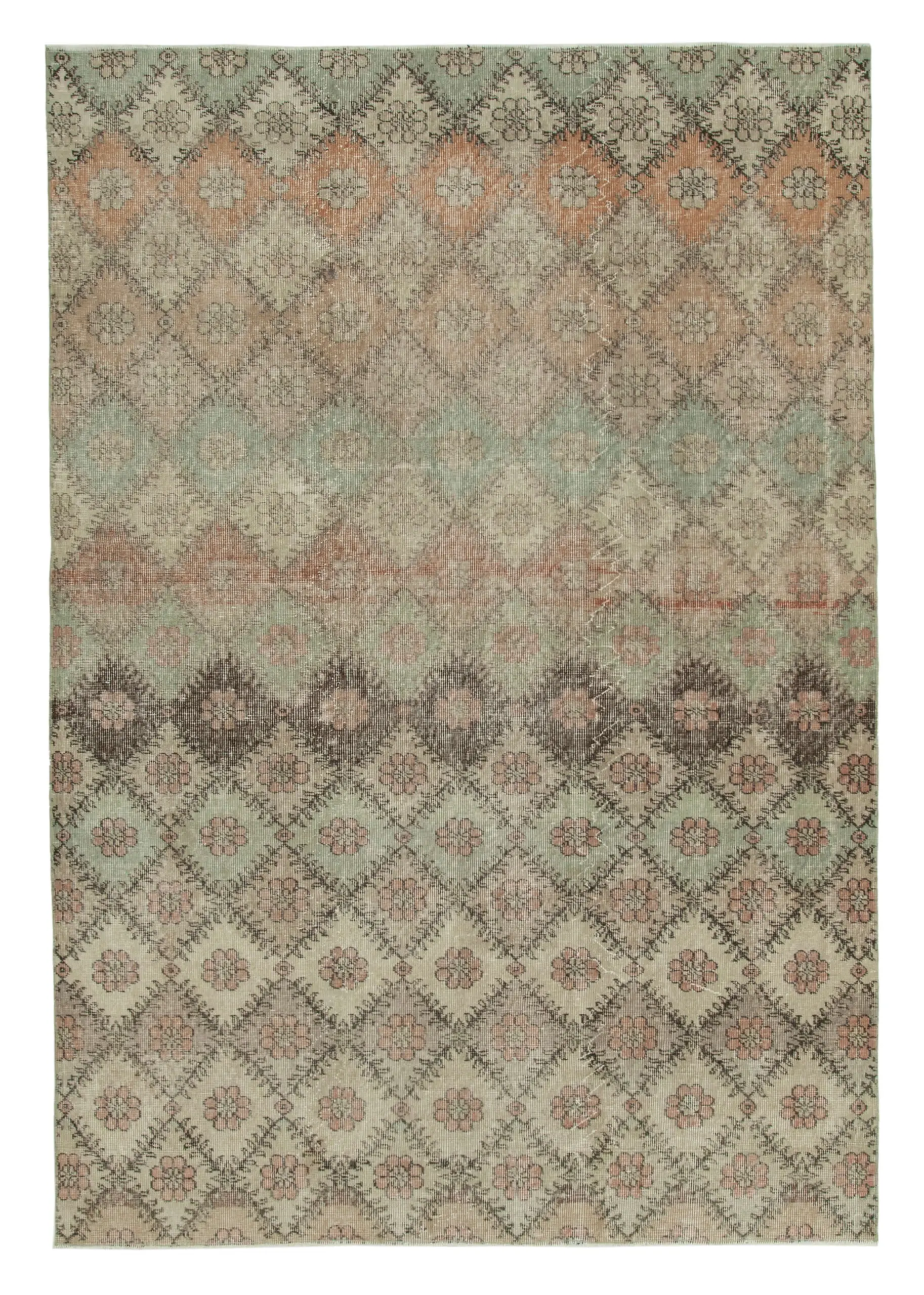 Rc_33073_0_Multicolor_Geometric_Rugs Damalı Modern Dizayn Geometrik Multi Renk Pamuk Üstü Yün El Dokuma Halı-184x263 - Görsel 1
