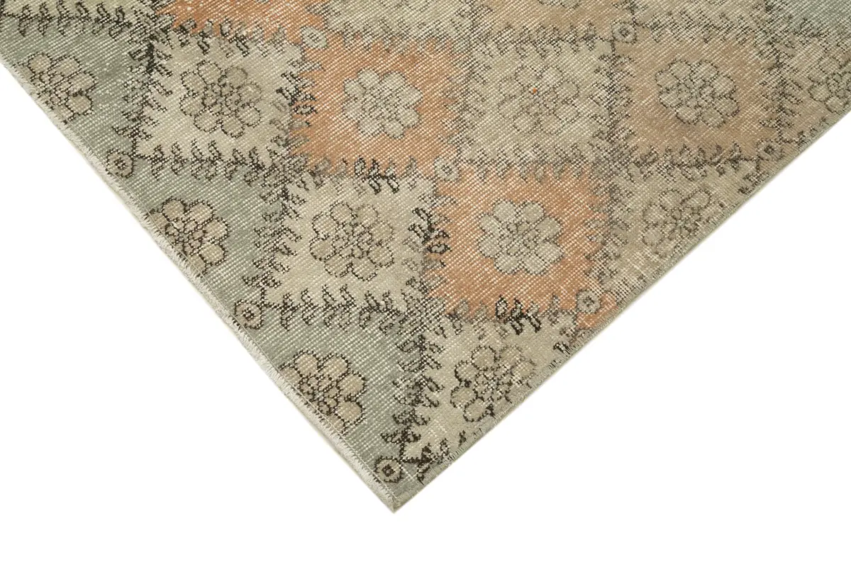 Damalı Modern Dizayn Geometrik Multi Renk Pamuk Üstü Yün El Dokuma Halı-184x263 - Görsel 4