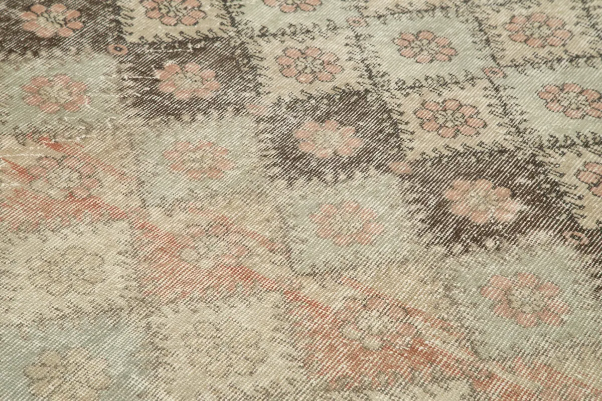 Damalı Modern Dizayn Geometrik Multi Renk Pamuk Üstü Yün El Dokuma Halı-184x263 - Görsel 5