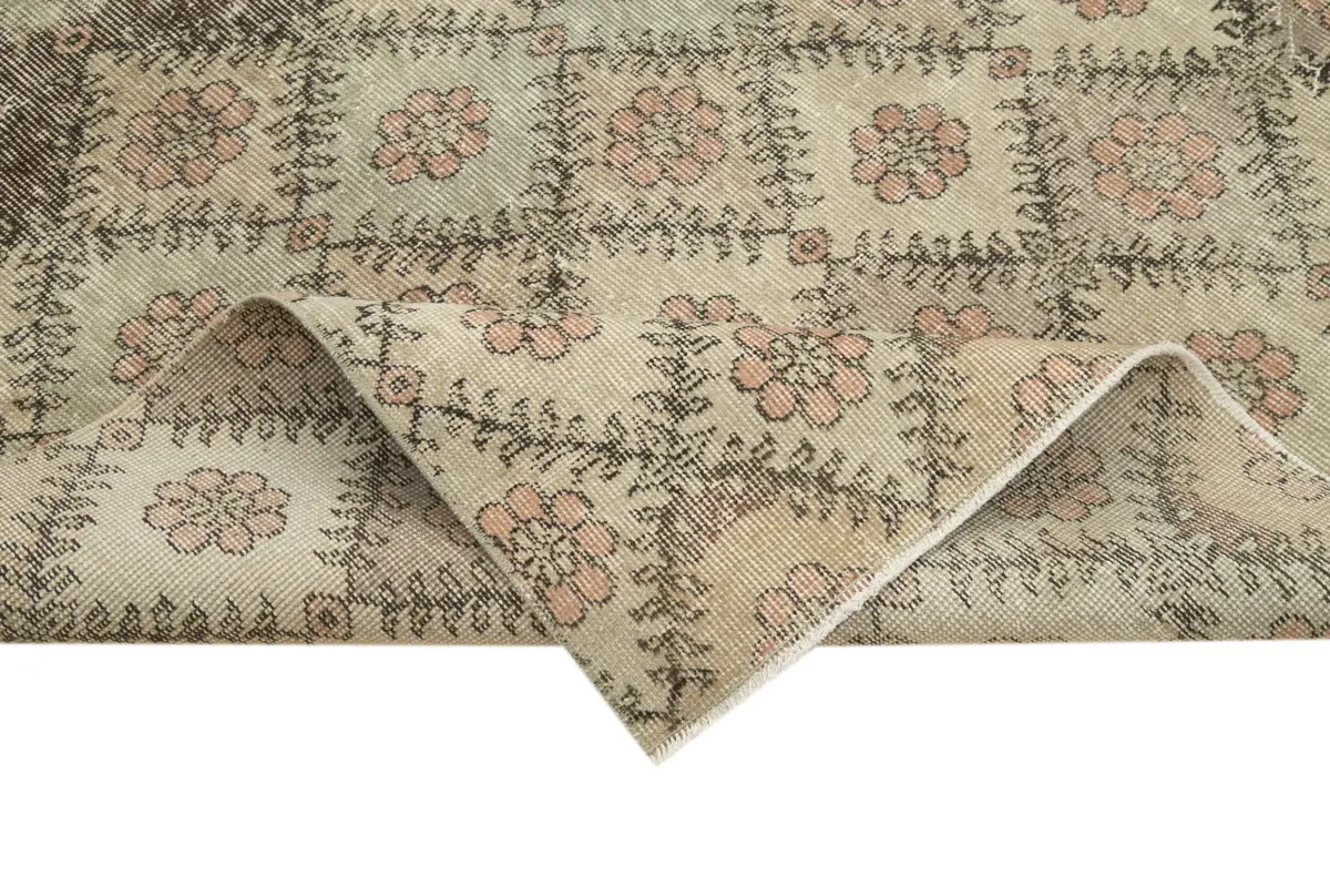 Damalı Modern Dizayn Geometrik Multi Renk Pamuk Üstü Yün El Dokuma Halı-184x263 - Görsel 6