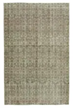 Damalı Modern Dizayn Geometrik Kahverengi Pamuk Üstü Yün El Dokuma Halı-180x282