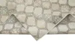 Damalı Modern Dizayn Geometrik Bej Pamuk Üstü Yün El Dokuma Halı-147x320 - Görsel 6