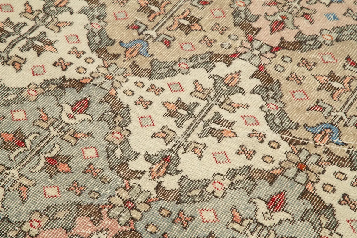 Damalı Modern Dizayn Geometrik Multi Renk Pamuk Üstü Yün El Dokuma Halı-137x285 - Görsel 5