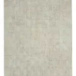 Damalı Modern Dizayn Geometrik Bej Pamuk Üstü Yün El Dokuma Halı-205x312