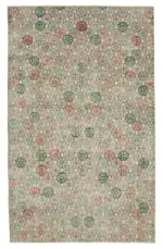 Damalı Modern Dizayn Geometrik Multi Renk Pamuk Üstü Yün El Dokuma Halı-162x260