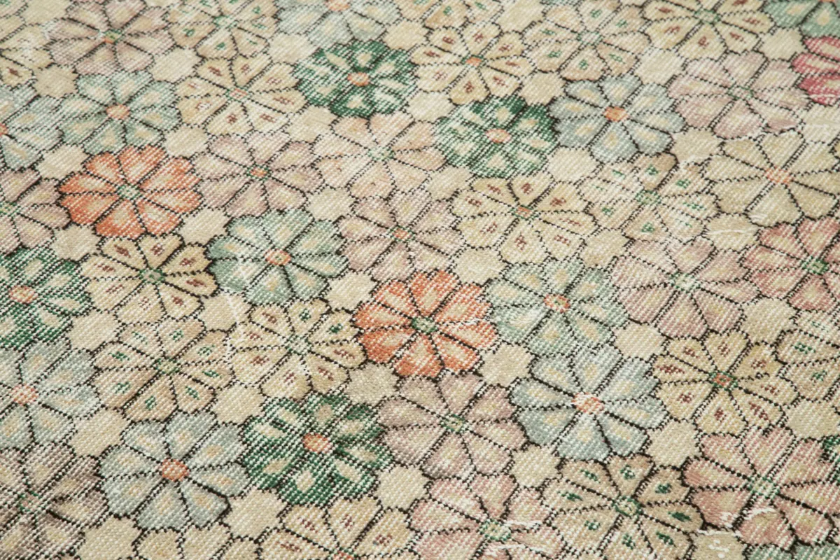 Damalı Modern Dizayn Geometrik Multi Renk Pamuk Üstü Yün El Dokuma Halı-162x260 - Görsel 5