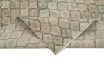 Damalı Modern Dizayn Geometrik Bej Pamuk Üstü Yün El Dokuma Halı-142x287 - Görsel 6