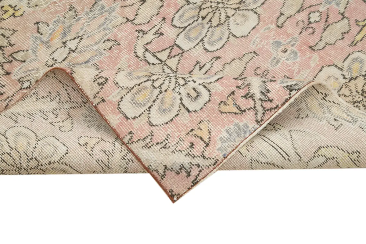 Damalı Modern Dizayn Geometrik Kırmızı Pamuk Üstü Yün El Dokuma Halı-165x237 - Görsel 6