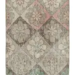 Damalı Modern Dizayn Geometrik Multi Renk Pamuk Üstü Yün El Dokuma Halı-100x320