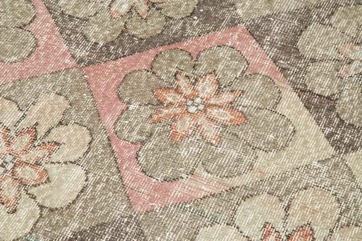 Damalı Modern Dizayn Geometrik Multi Renk Pamuk Üstü Yün El Dokuma Halı-100x320 - Görsel 5