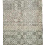 Damalı Modern Dizayn Geometrik Multi Renk Pamuk Üstü Yün El Dokuma Halı-138x277