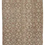 Damalı Modern Dizayn Geometrik Kırmızı Pamuk Üstü Yün El Dokuma Halı-165x263