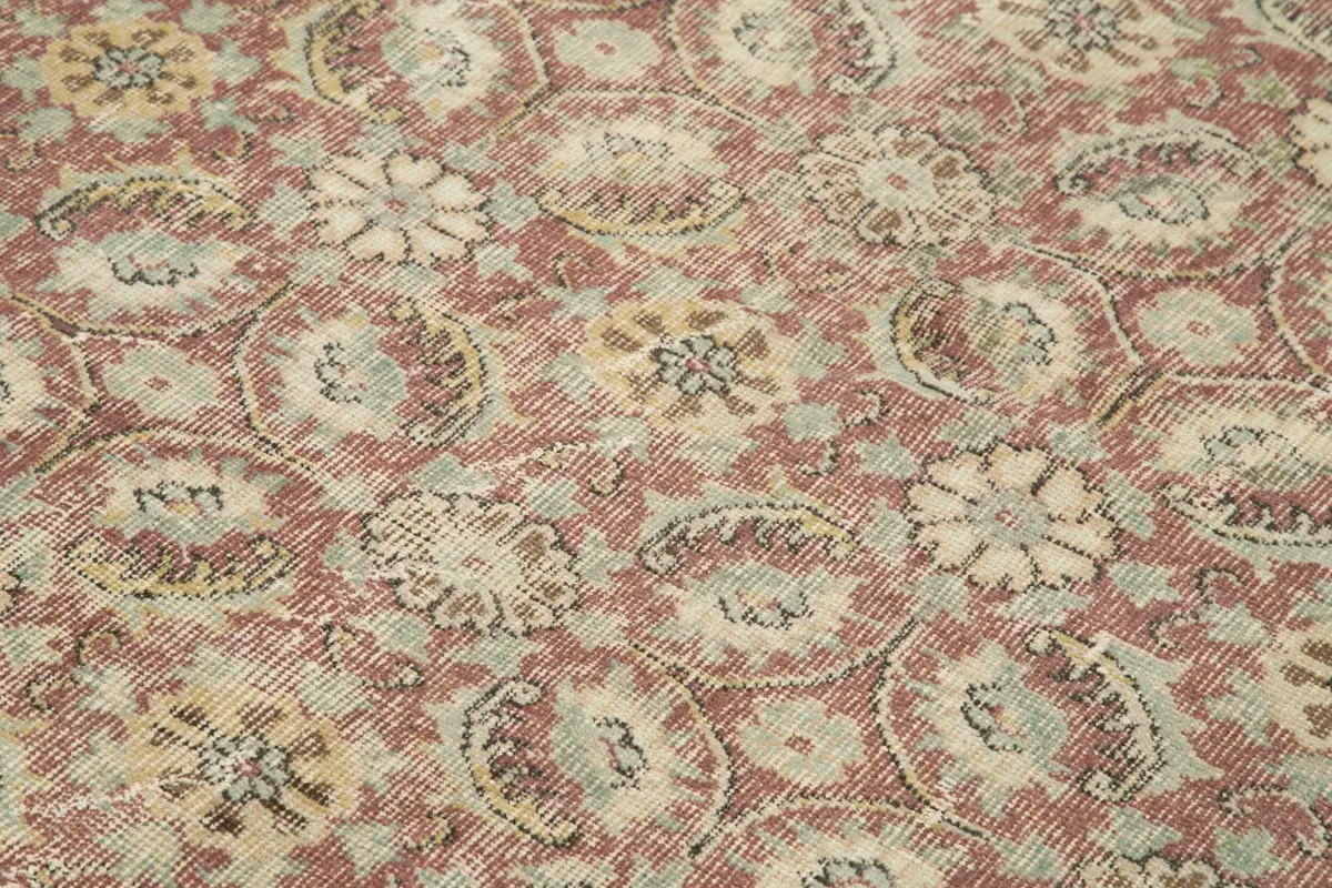 Damalı Modern Dizayn Geometrik Kırmızı Pamuk Üstü Yün El Dokuma Halı-165x263 - Görsel 5