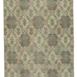 Damalı Modern Dizayn Geometrik Multi Renk Pamuk Üstü Yün El Dokuma Halı-159x283