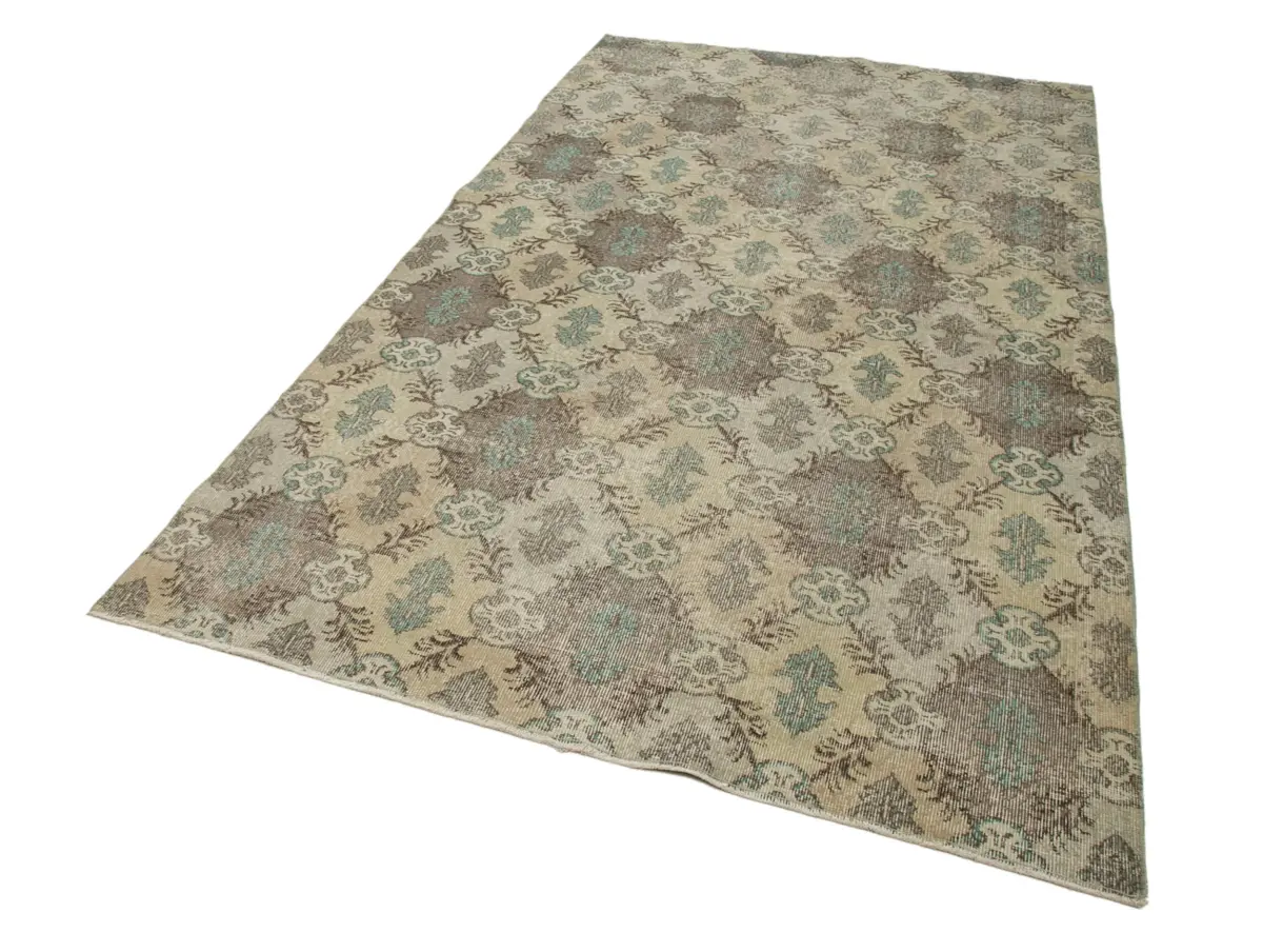 Damalı Modern Dizayn Geometrik Multi Renk Pamuk Üstü Yün El Dokuma Halı-159x283 - Görsel 3