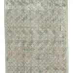 Damalı Modern Dizayn Geometrik Multi Renk Pamuk Üstü Yün El Dokuma Halı-150x284