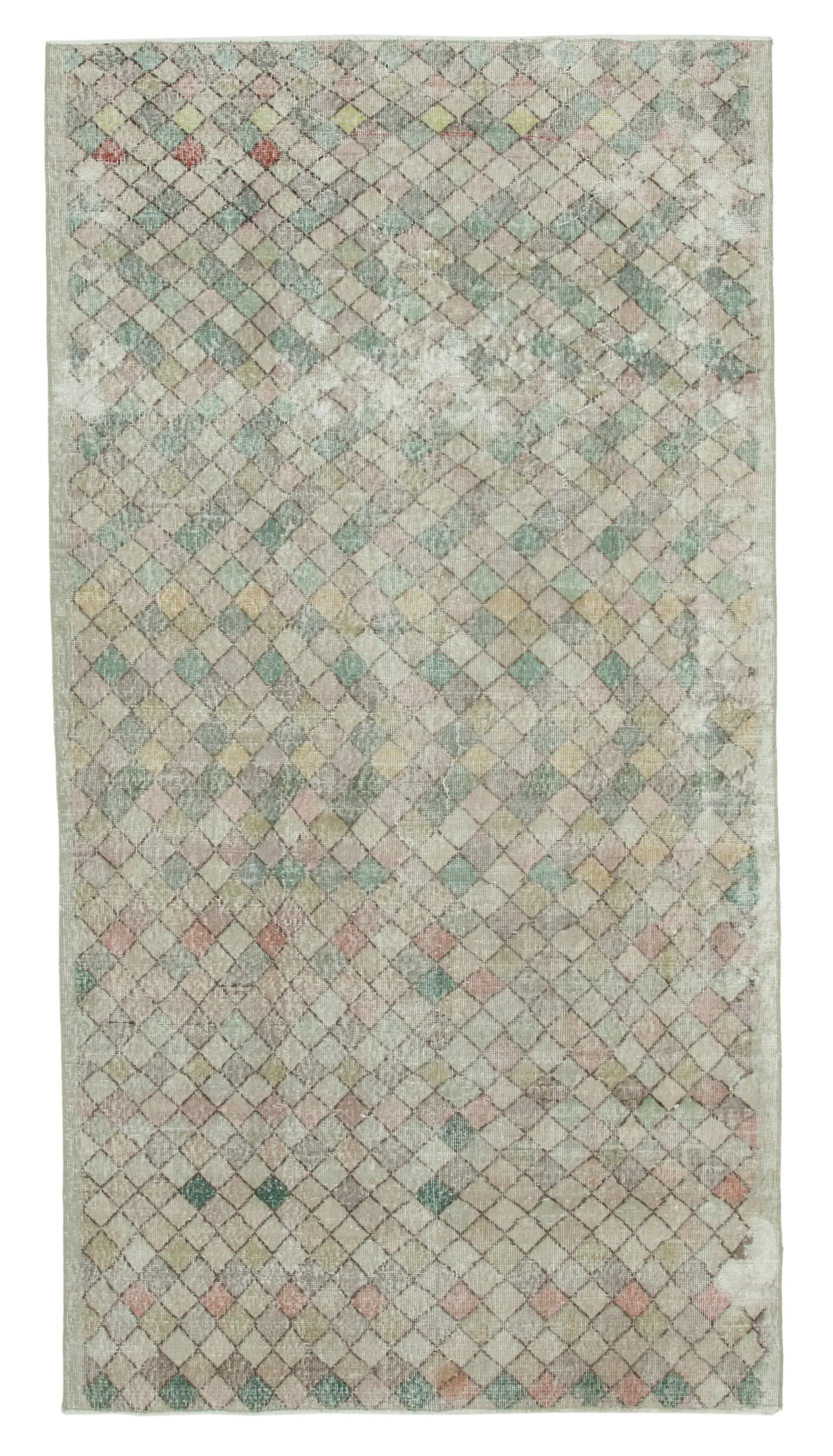 Rc_33210_0_Multicolor_Geometric_Rugs Damalı Modern Dizayn Geometrik Multi Renk Pamuk Üstü Yün El Dokuma Halı-150x284 - Görsel 1