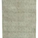 Damalı Modern Dizayn Geometrik Bej Pamuk Üstü Yün El Dokuma Halı-200x294