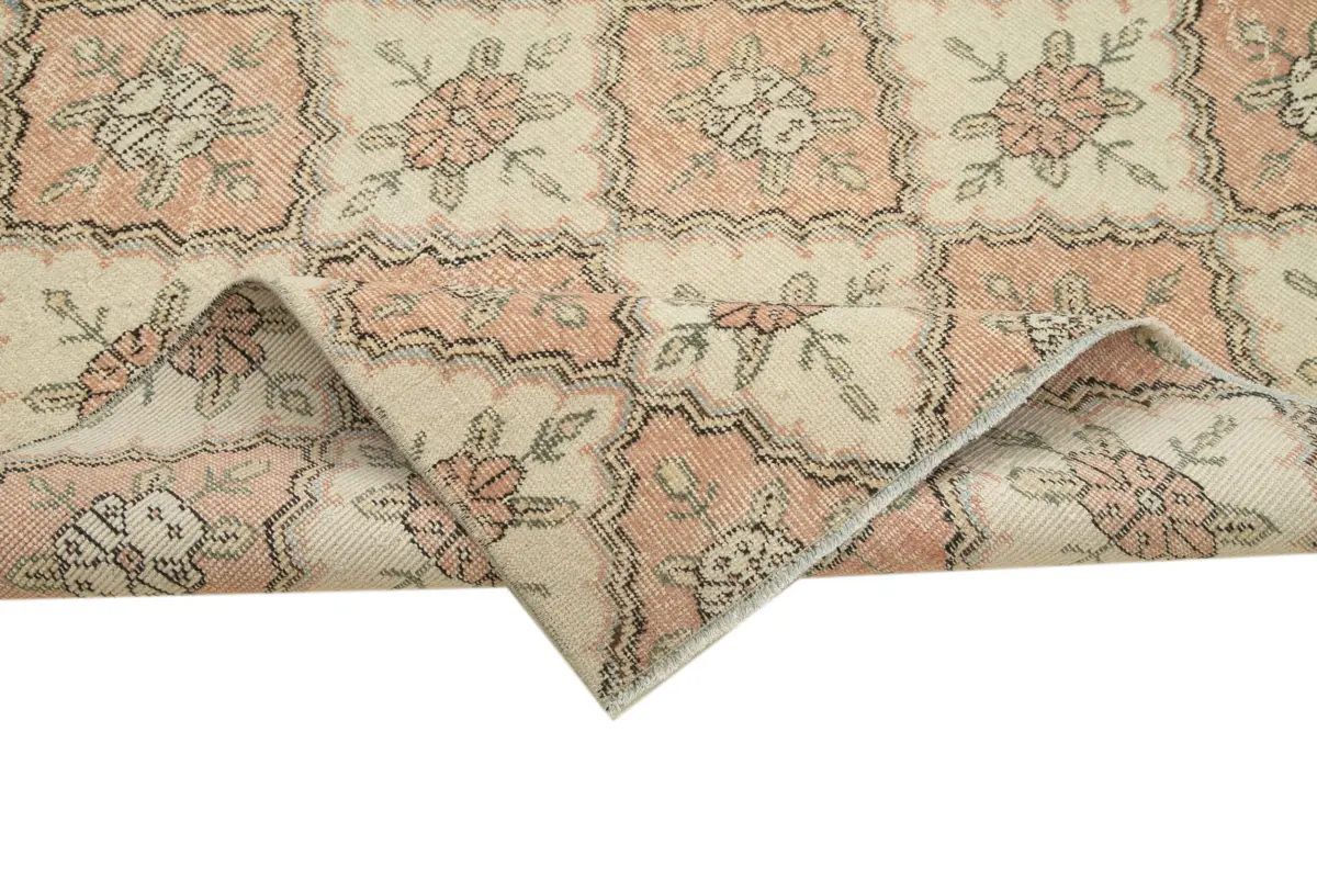 Damalı Modern Dizayn Geometrik Multi Renk Pamuk Üstü Yün El Dokuma Halı-170x272 - Görsel 6