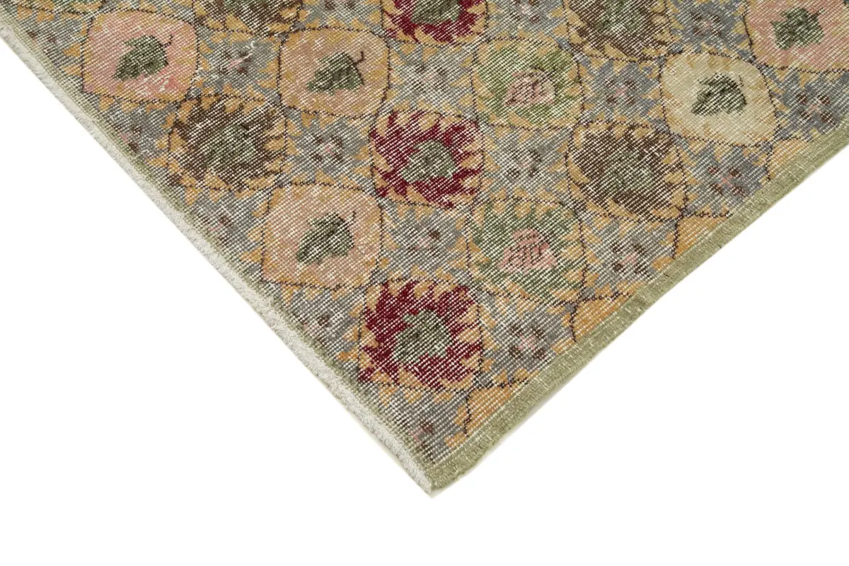 Damalı Modern Dizayn Geometrik Multi Renk Pamuk Üstü Yün El Dokuma Halı-178x330 - Görsel 4