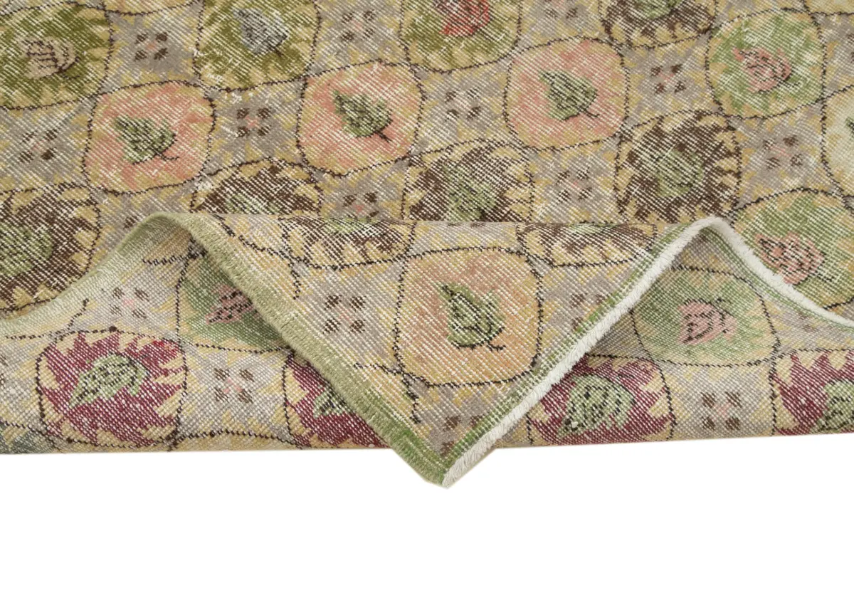 Damalı Modern Dizayn Geometrik Multi Renk Pamuk Üstü Yün El Dokuma Halı-178x330 - Görsel 6