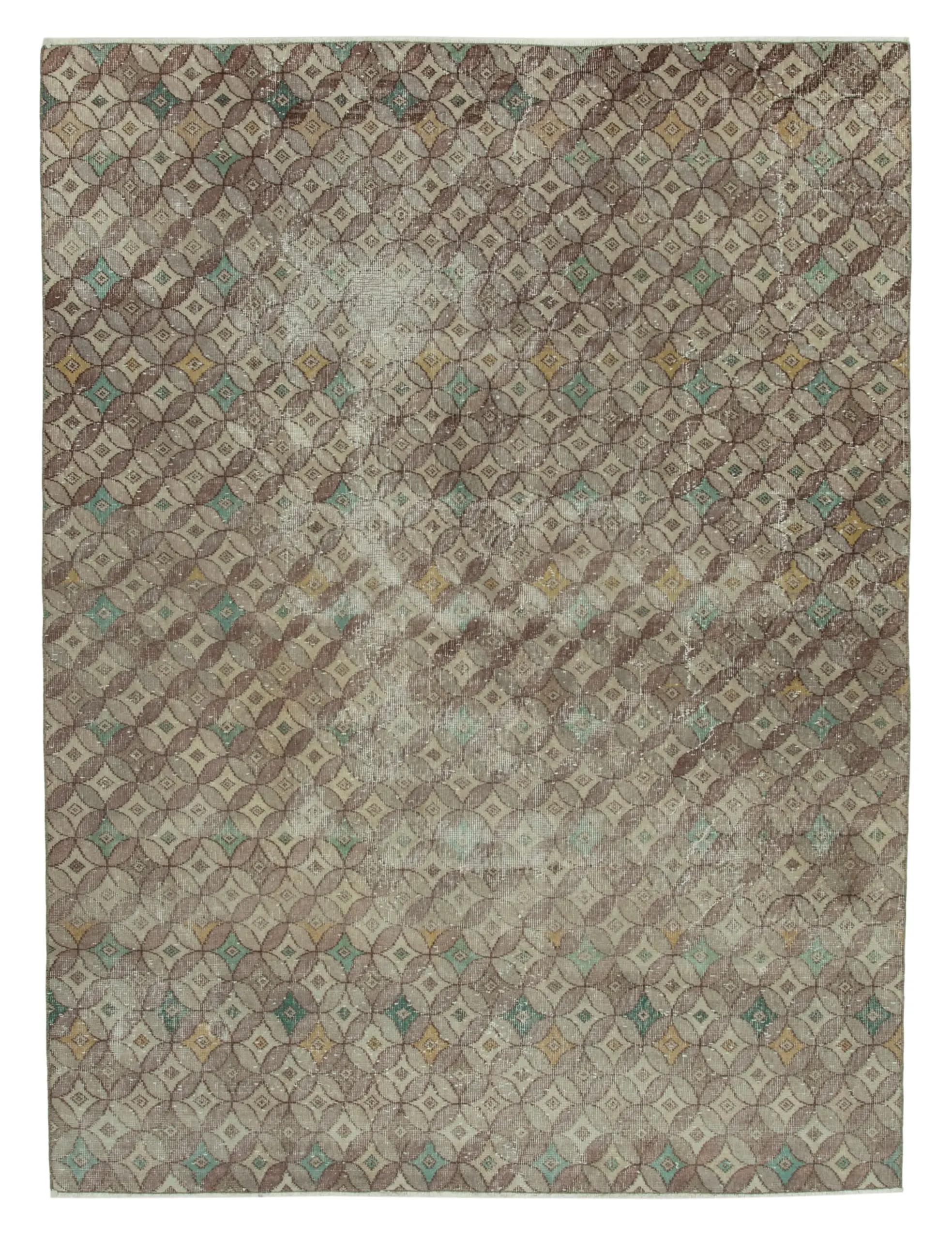 Rc_33219_0_Multicolor_Geometric_Rugs Damalı Modern Dizayn Geometrik Multi Renk Pamuk Üstü Yün El Dokuma Halı-190x256 - Görsel 1