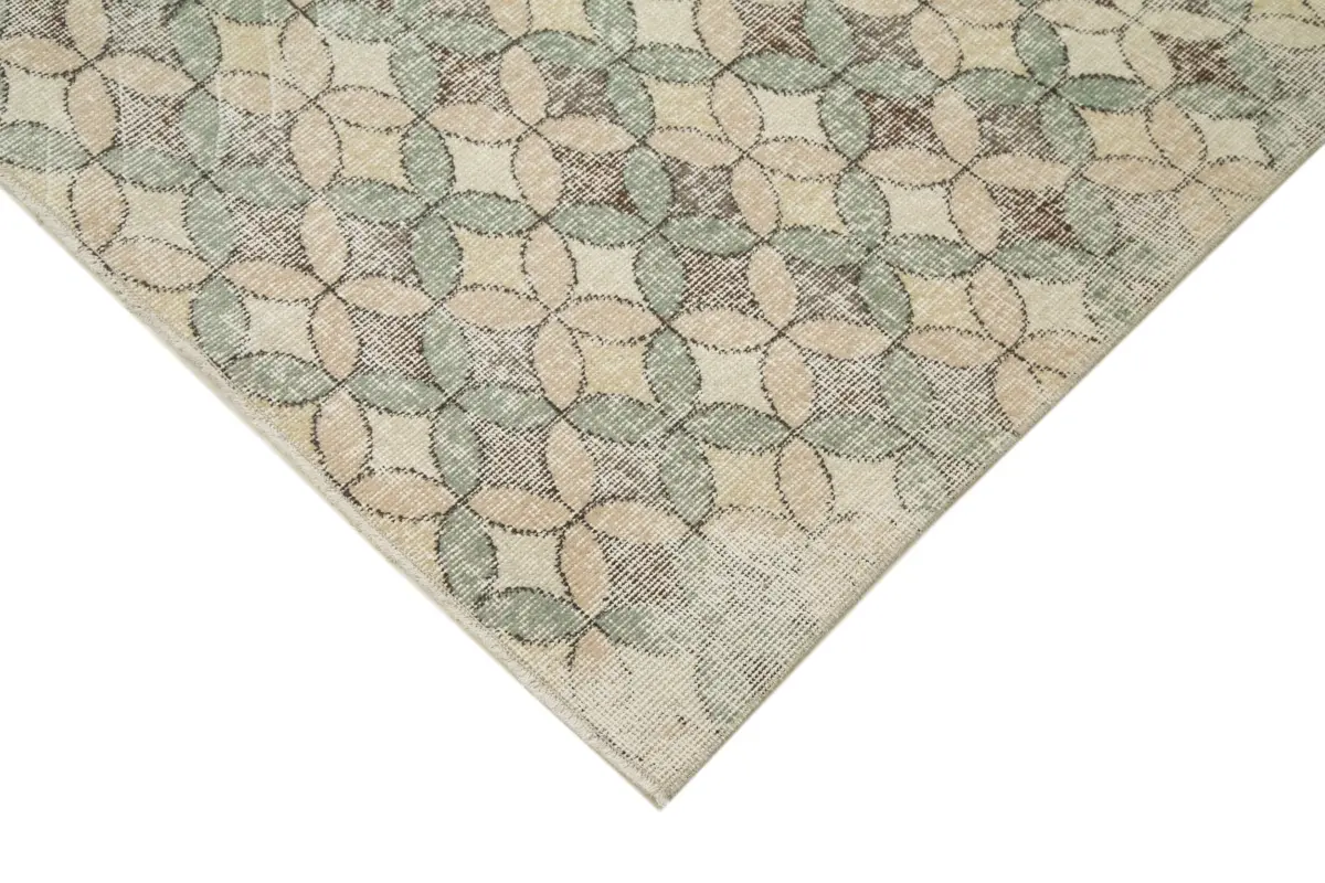 Damalı Modern Dizayn Geometrik Multi Renk Pamuk Üstü Yün El Dokuma Halı-168x285 - Görsel 4