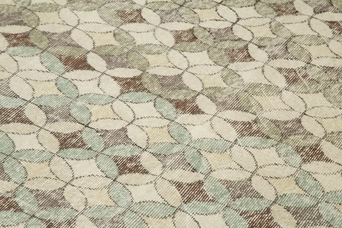 Damalı Modern Dizayn Geometrik Multi Renk Pamuk Üstü Yün El Dokuma Halı-168x285 - Görsel 5