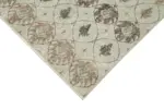 Damalı Modern Dizayn Geometrik Bej Pamuk Üstü Yün El Dokuma Halı-144x244 - Görsel 4