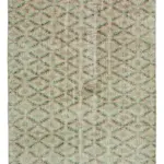 Damalı Modern Dizayn Geometrik Multi Renk Pamuk Üstü Yün El Dokuma Halı-186x281