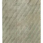 Damalı Modern Dizayn Geometrik Bej Pamuk Üstü Yün El Dokuma Halı-146x260