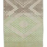 Damalı Modern Dizayn Geometrik Multi Renk Pamuk Üstü Yün El Dokuma Halı-132x290