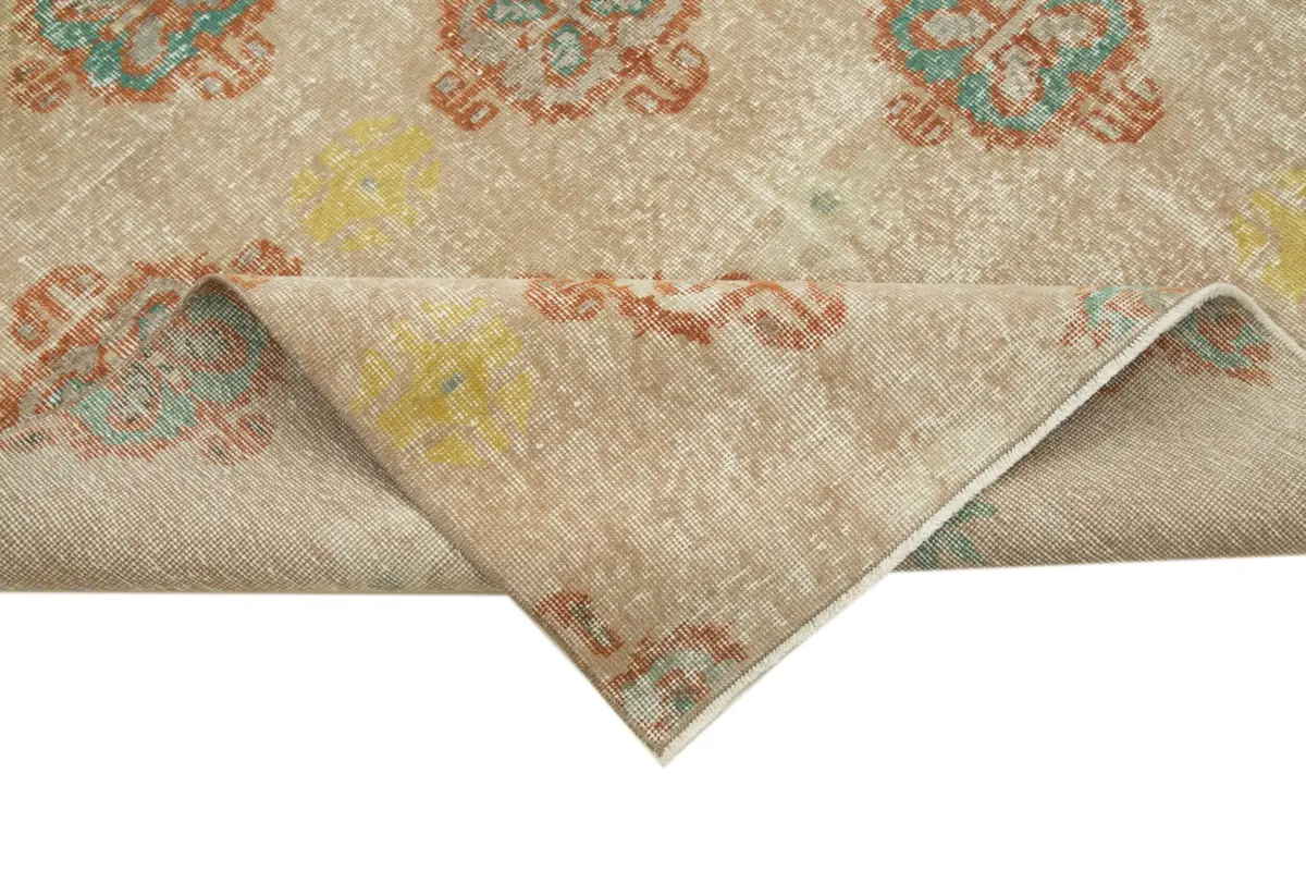 Damalı Modern Dizayn Geometrik Multi Renk Pamuk üstü Yün El Dokuma Halı-164x268 - Görsel 6