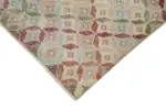 Damalı Modern Dizayn Geometrik Multi Renk Pamuk Üstü Yün El Dokuma Halı-113x272 - Görsel 4