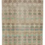 Damalı Modern Dizayn Geometrik Multi Renk Pamuk Üstü Yün El Dokuma Halı-166x284