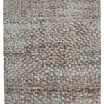 Damalı Modern Dizayn Geometrik Multi Renk Pamuk Üstü Yün El Dokuma Halı-161x272