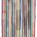 Chaput Patchwork Multi Renk Pamuk Üzerine Yün El Dokuma Kilim-220x300