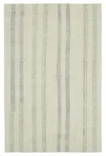 Chaput Patchwork Beyaz Renk Pamuk Üzerine Yün El Dokuma Kilim-211x326