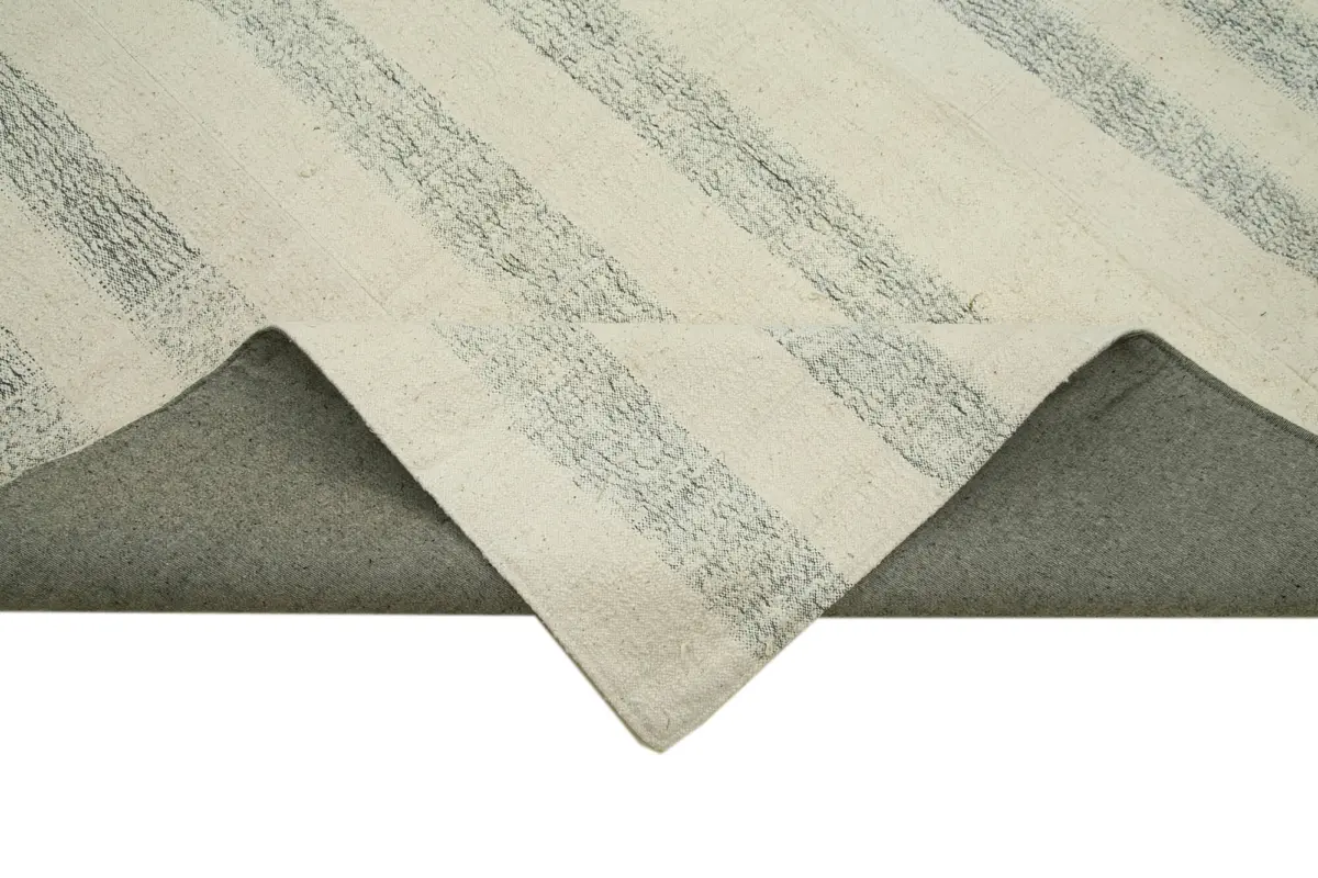 Chaput Patchwork Beyaz Renk Pamuk Üzerine Yün El Dokuma Kilim-211x326 - Görsel 6