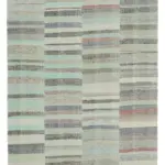 Chaput Patchwork Multi Renk Pamuk Üzerine Yün El Dokuma Kilim-180x295