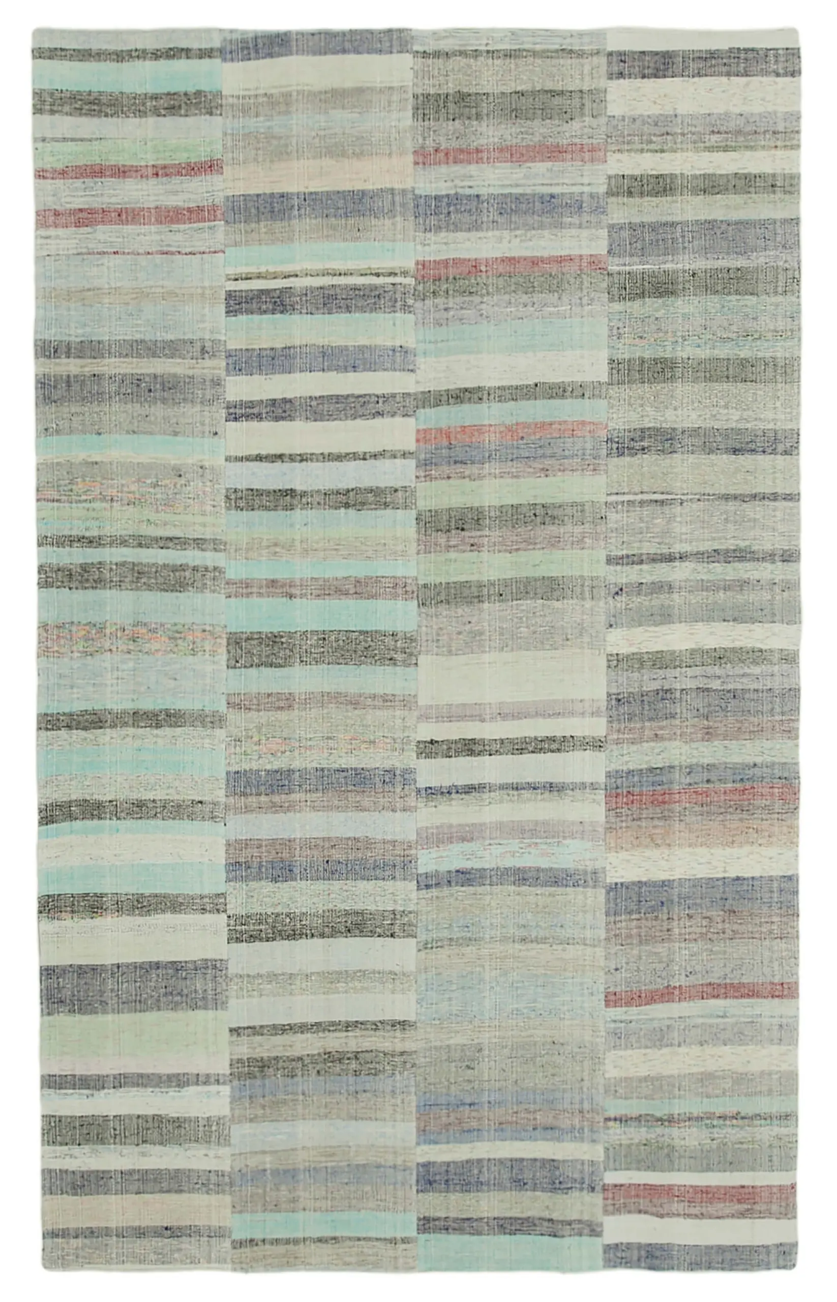 Rc_34449_1_Multicolor_Oriental_Kilim_Patchwork_Rugs Chaput Patchwork Multi Renk Pamuk Üzerine Yün El Dokuma Kilim-180x295 - Görsel 1