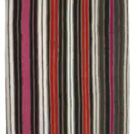 Chaput Patchwork Multi Renk Pamuk Üzerine Yün El Dokuma Kilim-260x385