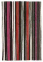 Chaput Patchwork Multi Renk Pamuk Üzerine Yün El Dokuma Kilim-260x385