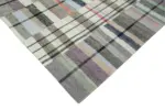 Chaput Patchwork Multi Renk Pamuk Üzerine Yün El Dokuma Kilim-260x370 - Görsel 4