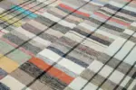 Chaput Patchwork Multi Renk Pamuk Üzerine Yün El Dokuma Kilim-260x370 - Görsel 5