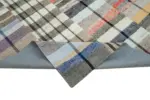 Chaput Patchwork Multi Renk Pamuk Üzerine Yün El Dokuma Kilim-260x370 - Görsel 6