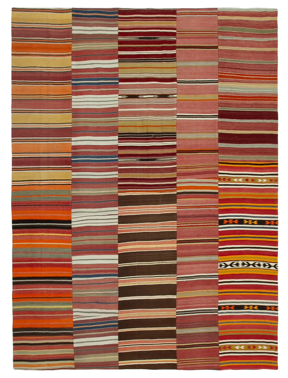 Rc_34468_1_Orange_Oriental_Kilim_Patchwork_Rugs