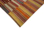 Anadolu Patchwork Turuncu Renk Pamuk Üzerine Yün El Dokuma Kilim-286x390 - Görsel 4